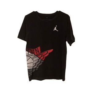 Red black and white Jordan shirt